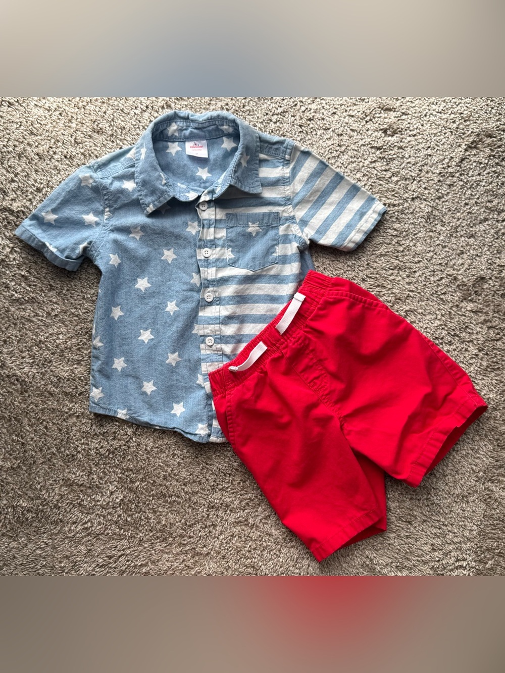 Way to Celebrate 3T Toddler Boy 4th of July Patriotic Matching Set